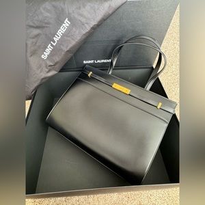 New Yves Saint Laurent Black Calfskin Leather bag - Manhattan- ORIGINALLY $4200
